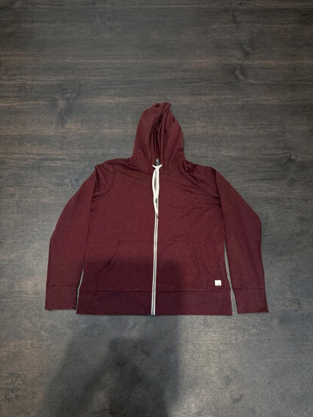 Women's Vuori Zip-Up Hoodie Sweatshirt - Burgundy Halo 2.0